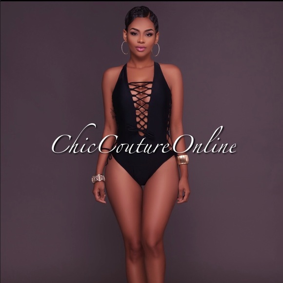 black multiway swimsuit